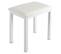 Funkey Banc de Piano B100 Blanc, Tabouret de Clavier Haut de Gamme