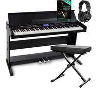 FunKey DP-88 II piano numérique noir set avec banquette de synthé, casque, méthode d'apprentissage