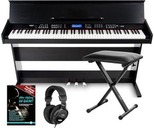 FunKey DP-88 II piano numérique noir set Economy banquette, casque et méthode d'apprentissage