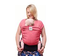 Funki Flamingo Écharpe porte-bébé de qualité supérieure pour nouveau-né à enfant - Porte-bébé extensible | Taille unique | Confortable et apaisant pour bébés | Rose