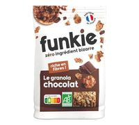 FUNKIE - Céréales Granola Bio au Chocolat, Croquant Gourmand pour un Petit-Déjeuner Énergisant (Sachet 300g) - Le Lot De 3
