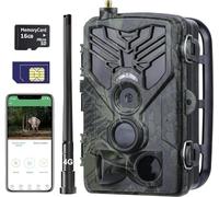 FunKind Camera de Chasse 4G APP, 120MP 4K Caméra Chasse avec Carte SIM, Envoi de Photos, Vidéo en Direct, Piege Photographique Nocturne Infrarouge Invisible - HC810Pro