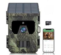 FunKind Caméra de Chasse Solaire 4G APP, Camera Chasse avec Carte SIM, 30 MP 2K Envoi de Photos, Vidéo en Direct, Piege Photographique avec Vision Nocturne, Détecteur de Mouvement, IP66