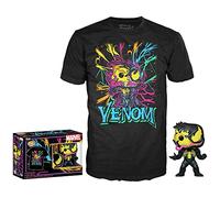 Funko 56269 Marvel Pop ! & Tee: Venom - Eddie Brock (Édition spéciale Blacklight) - Petit