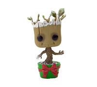 Funko 7256 - Gardiens de la Galaxie, Pop Vinyl Figure 101 Snowy Metallic Holiday Dancing Groot, 10 cm