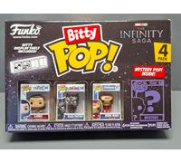 Funko Figurines Bitty Pop! Marvel – Thor, Loki, Black Panther, Iron Man – Vinyle 4 cm – Pack 4