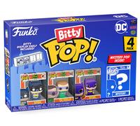 Funko Bitty Pop! DC - Batman, Batgirl, The Riddler et Une Mini-Figurine Mystère en Surprise - 2.2 Cm - DC Comics Collectionnable - Étagère Empilable Incluse - Idée de Cadeau