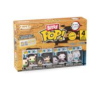 Funko – Pack 4 Bitty Pop! Demon Slayer: Nezuko Giyu Tamayo Mystère – Étagère incluse