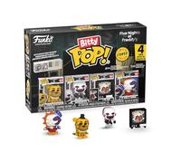 Funko Bitty Pop! 4 Pack: Five Nights at Freddy's - FNAF - Golden Freddy, Marionette, Lolbit, Sun & Moon - 1 in 6 Chance of Receiving The Rare Chase Variant - Styles May Vary - 0,9 Pouce (2,2 cm)