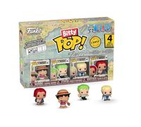 Funko – Bitty Pop! Pack de 4 One Piece – Luffy, Zoro, Axe-Hand Morgan, figurine mystère 2,2 cm