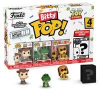 Funko Figurines Bitty Pop! Toy Story - Woody 4PK - Woody, Rex, Slinky Dog, mystère - 2,2 cm