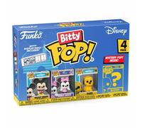Funko Bitty Pop Disney - Mickey Mouse, Minnie Mouse (robe rose), Pluto et une Minifigure FUNKO Mystery Surprise
