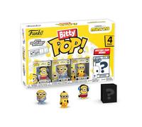 Funko Bitty Pop! Minions - Roller Skating Stuart 4PK - Roller Skating Stuart, Pajama Bob, Kung Fu Kevin et Une Mini-Figurine Mystère en Surprise - 2.2 Cm - Minions 2 Collectionnable
