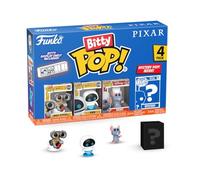 Funko Bitty Pop! Pixar - Wall-E 4PK - Wall-E, Eve, MO et Une Mini-Figurine Mystère en Surprise - 2.2 Cm - Pixar Collection Collectionnable - Étagère Empilable Incluse - Idée de Cadeau