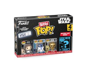 Funko Bitty Pop! Star Wars - Princess Leia™, R2-D2™, C-3PO™ et Une Mini-Figurine Mystère en Surprise - 2.2 Cm Collectionnable - Étagère Empilable Incluse - Idée de Cadeau - Produits Officiels