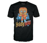 Funko T-shirt Marvel Holiday GB Iron Man manches courtes unisexe Large (L) produit officiel