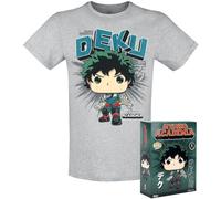 Funko Boxed Tee: My Hero Academia (MHA) Izuku Midoriya - (Deku) Extra Large Izuku Midoriya - (Deku) (XL) - T-Shirt - Vêtements - Idée de à Manches Courtes pour Les Adultes Les Hommes