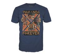Funko Boxed Tees: Black Pander - Wakanda Forever - Group - (L) - Black Panther - Wakanda Forever - T-Shirt - Vêtements - Idée de à Manches Courtes pour Les Adultes Les Hommes