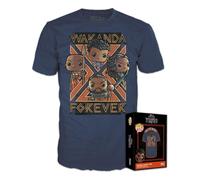 Funko Boxed Tees: Black Pander - Wakanda Forever - Group - (XL) - Black Panther - Wakanda Forever - T-Shirt - Vêtements - Idée de à Manches Courtes pour Les Adultes Les Hommes