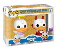 Funko - Figurine Pop! vinyle Disney Donald Ange et Démon - Exclusif orange - 10 cm