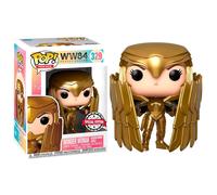 Funko Figurine Pop Wonder Woman 329 - Armure dorée, bouclier - Métallique