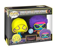 Funko Figurine Pop! Spider-Gwen & Spider-Woman – Across The Spider-Verse – Blacklight 2 Pack