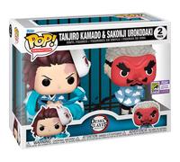 Funko - Figurine Pop! Demon Slayer Tanjiro Kamado & Sakonji Urokodaki Multicolore