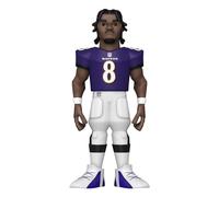 Funko Gold 12" NFL: Ravens - Lamar Jackson - 1 Chance sur 6 D'avoir Une Variante Rare Chasease - Figurine Articulée en Vinyle à Collectionner - Idée de Cadeau d'anniversaire - Produits Officiels