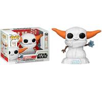 Funko Holiday Grogu + Pop Protector Figurine en vinyle Star Wars Pop Mandalorien (coffret cadeau livré avec étui de protection ToyBop Brand) (Bonhomme de neige Grogu avec oreilles de carotte #748