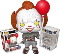Funko IT Chapter One Pennywise with Balloon Shelf Sitter + ToyBop Protector : Pop ! Figurine en vinyle (livrée avec étui de protection anti-pop coffret cadeau)