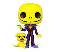Funko L´étrange Noël de Mr. Jack Super Sized Jumbo Pop! Vinyl Figurine Jack Skellington & Zero (Blacklight) 25 cm