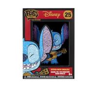 Funko Large Pop! Enamel Pin Disney: Lilo et Stitch - Stitch avec Ukulélé - Broche Fantaisie Mignonne à Collectionner pour Sacs à Dos et Sacs