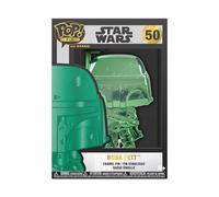 Funko Large Pop! Enamel Pin - The Mandalorian - Star Wars: Dark Side - Boba Fett Neon - Star Wars: The Mandalorian Pin en Émail - Broche Fantaisie Mignonne à Collectionner et Sacs