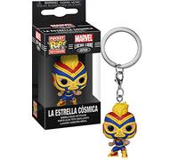 Funko Porte-clés Pocket Pop Captain Marvel Lucha Libre Vinyle 4 cm
