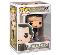Funko , Multicolore, 43967 Pop Icônes : Icône - Edgar Allen Poe w/Raven