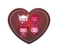 Funko Pocket POP! 4 Pack: Marvel Classic Valentine's Box | Goodies Officiels Superheroes - Porte-Clés Mini Figurine pour Sac et Sac à Dos - Cadeau de Noël et Pochette Surprise