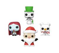 Funko Pocket Pop! Disney The Nightmare Before Christmas - Jack Skellington - Tree Holiday Box 4 Pieces - Porte-clés - Mini-Figurine en Vinyle à Collectionner Porte-clés Fantaisie - Cadeau de Noël