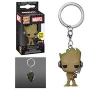 Funko Pocket Pop! Keychain: Marvel - Groot (Gamer) Glows in The Dark Exclusive