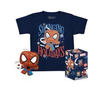 Funko Pocket Pop! & Tee: Marvel - Spider-Man - Spidey - Pain D'épices - pour Les Enfants - Medium - T-Shirt - Vêtements avec Mini-Figurine en Vinyle à Collectionner - Idée de Cadeau Les Hommes