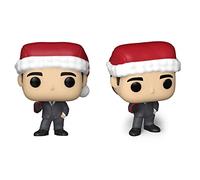 Funko Pocket Pop! The Office - Michael Scott - Tree Holiday Box 4 Pieces - Porte-clés - Mini-Figurine en Vinyle à Collectionner Porte-clés Fantaisie - Cadeau de Noël - Idée de Cadeau - TV Fans