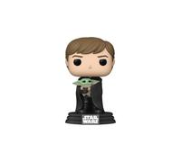 Funko - Pop Star Wars Mandalorian Luke Skywalker avec Grogu - 9 cm