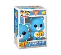 Funko Pop! Animation: CB40- Champ Bear - Flocked CH - Care Bears - Figurine en Vinyle à Collectionner - Idée de Cadeau - Produits Officiels - Jouets pour Les Enfants et Adultes - TV Fans