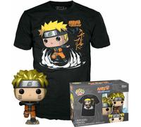 FUNKO POP - Animation- Naruto Uzumaki Running Metallic #727 Edition spéciale avec tee taille XL
