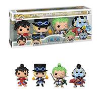 Funko Pop! Animation: One Piece - Monkey D. Luffy - 4 Pack - Brille dans Le Noir- Figurine en Vinyle à Collectionner - Idée de Cadeau - Produits Officiels - Jouets pour Les Enfants et Adultes