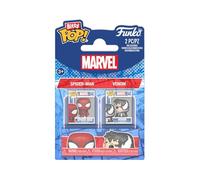 Funko Pop! Bitty Lot de 2 : Spider-Man - Spider-Man et Venom - 2,2 cm - À Collectionner - Idée Cadeau - Chaussettes de fête - Décoration de gâteau