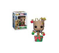 Funko Pop! Bobble: Marvel: Holiday Groot With Lights And Ornaments - Marvel Comics- Figurine en Vinyle à Collectionner - Idée de Cadeau - Produits Officiels - Comic Books Fans