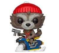 Funko Pop!. Bobble Marvel: Holiday-Rocket Raccoon Collectible Figure - Guardians of The Galaxy - Les Gardiens DE LA Galaxie - Figurine en Vinyle à Collectionner - Idée de Cadeau - Produits Officiels