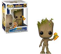 Funko – Figurine vinyle Pop! Bobble Groot avec Stormbreaker (Marvel Infinity War) – Officiel