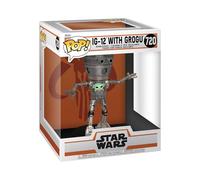Funko Pop! The Mandalorian Star Wars Deluxe Ig-12 With Grogu Clair