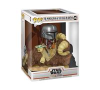 Funko- Pop Deluxe: The Mandalorian-Mando on Bantha w/Child in Bag Figurine de Collection, 52373, Multicolore Standard